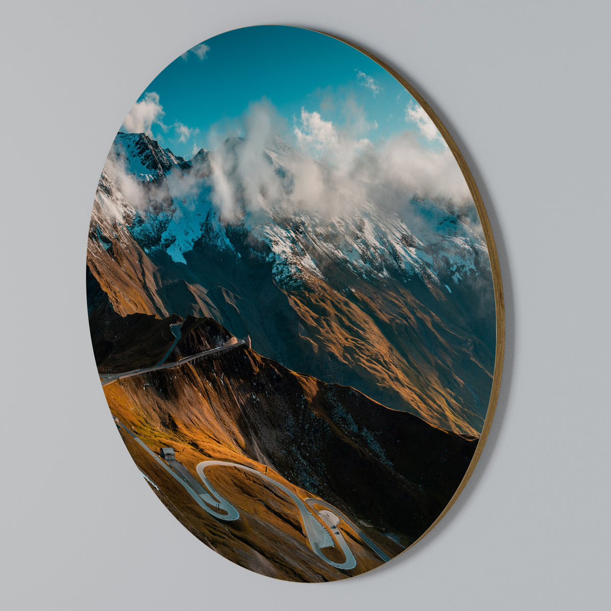 MOUNTAIN SERPENTINE Arte de pared redondo