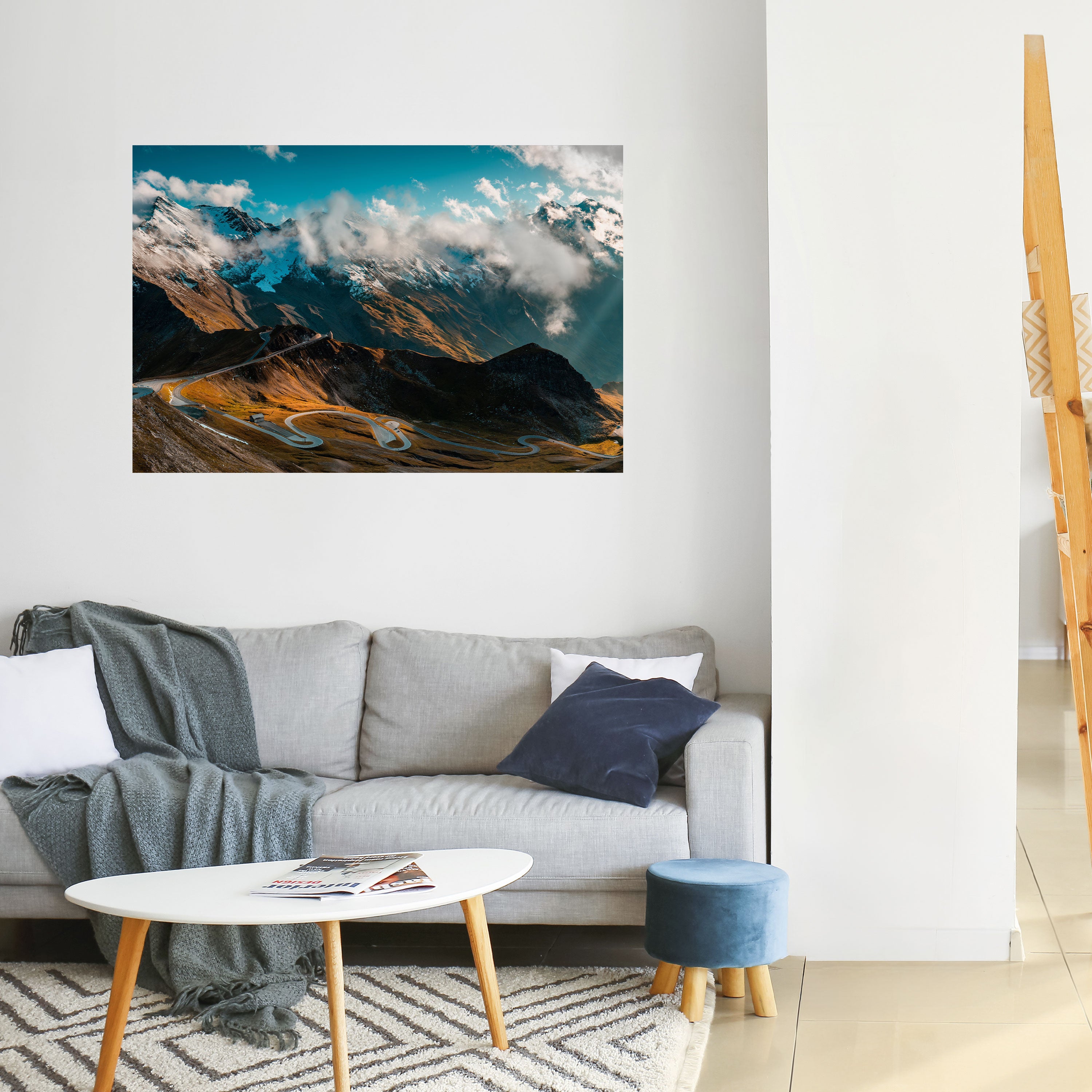 SERPENTINA DE MONTAÑA Póster horizontal autoadhesivo