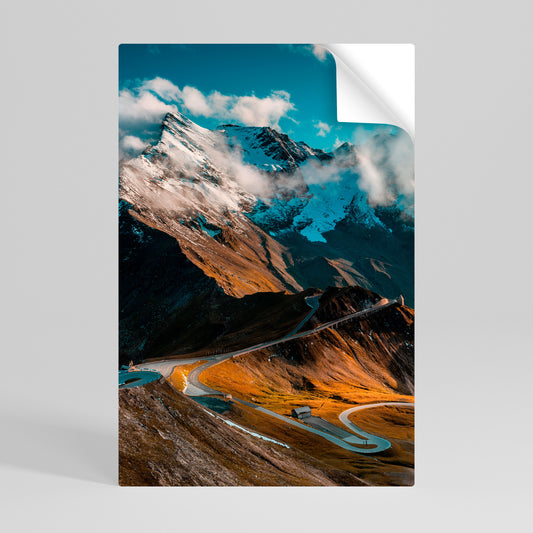 MOUNTAIN SERPENTINE Póster adhesivo vertical