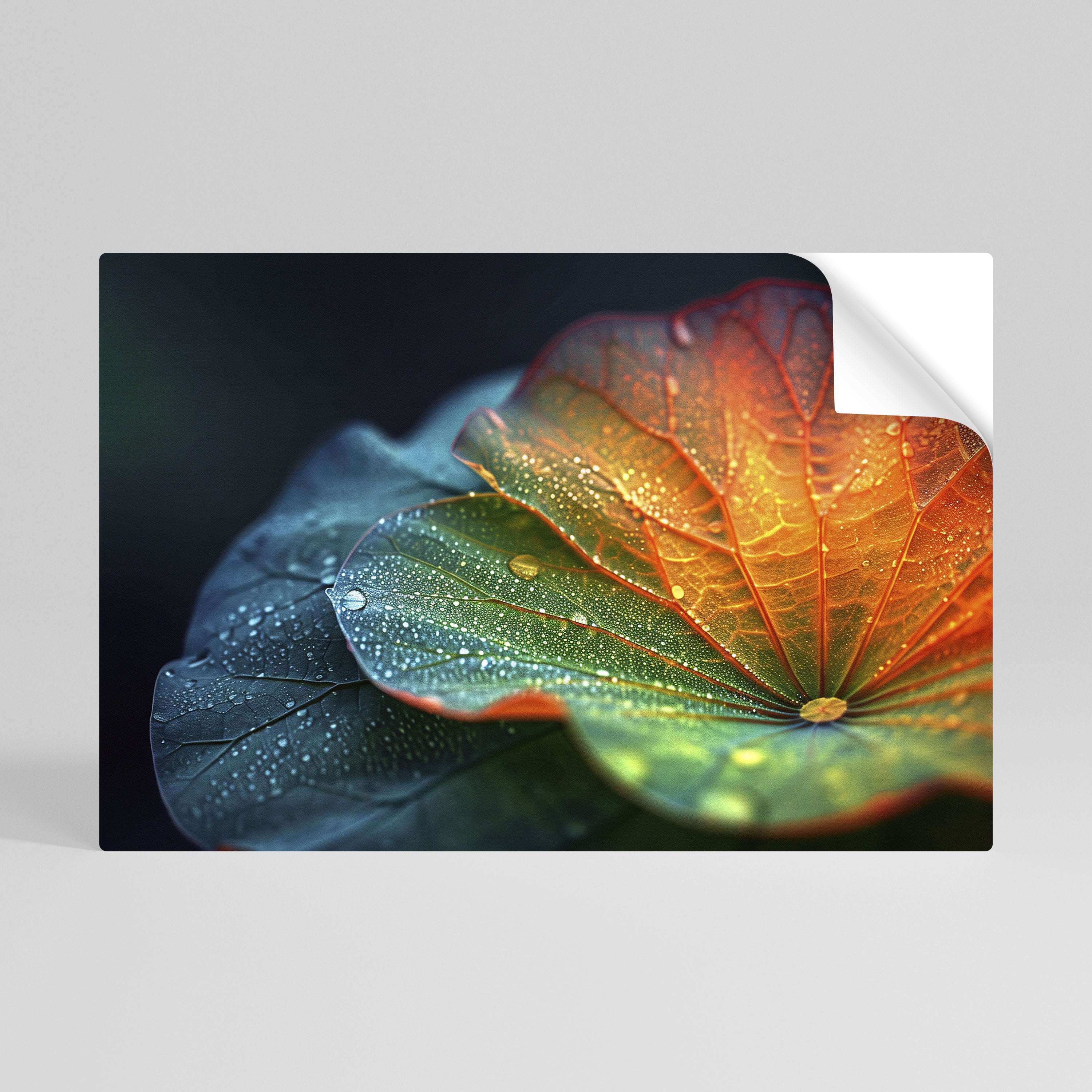 ECOS DE LLUVIA Póster horizontal autoadhesivo