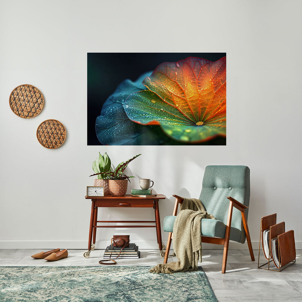 ECOS DE LLUVIA Póster horizontal autoadhesivo