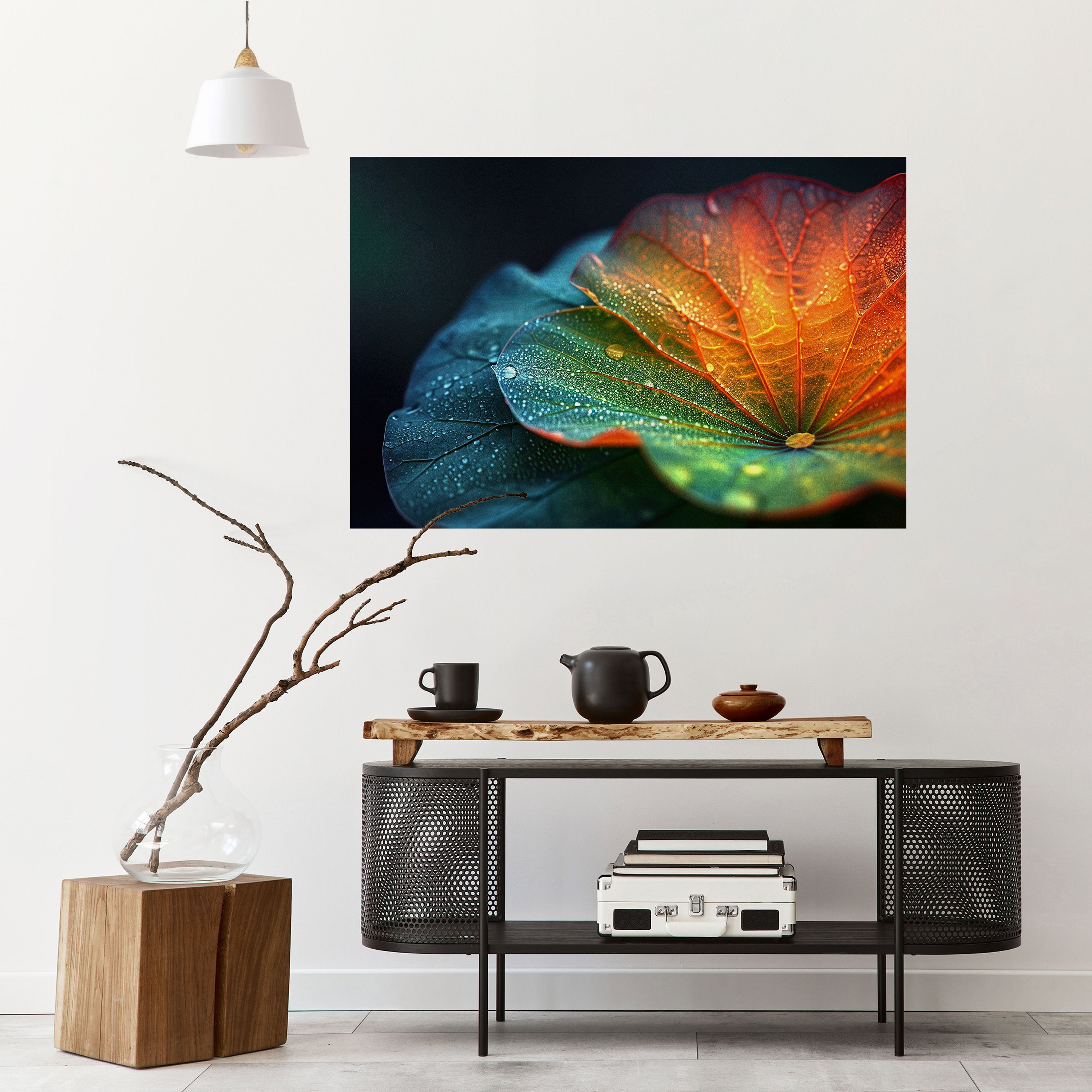 ECOS DE LLUVIA Póster horizontal autoadhesivo