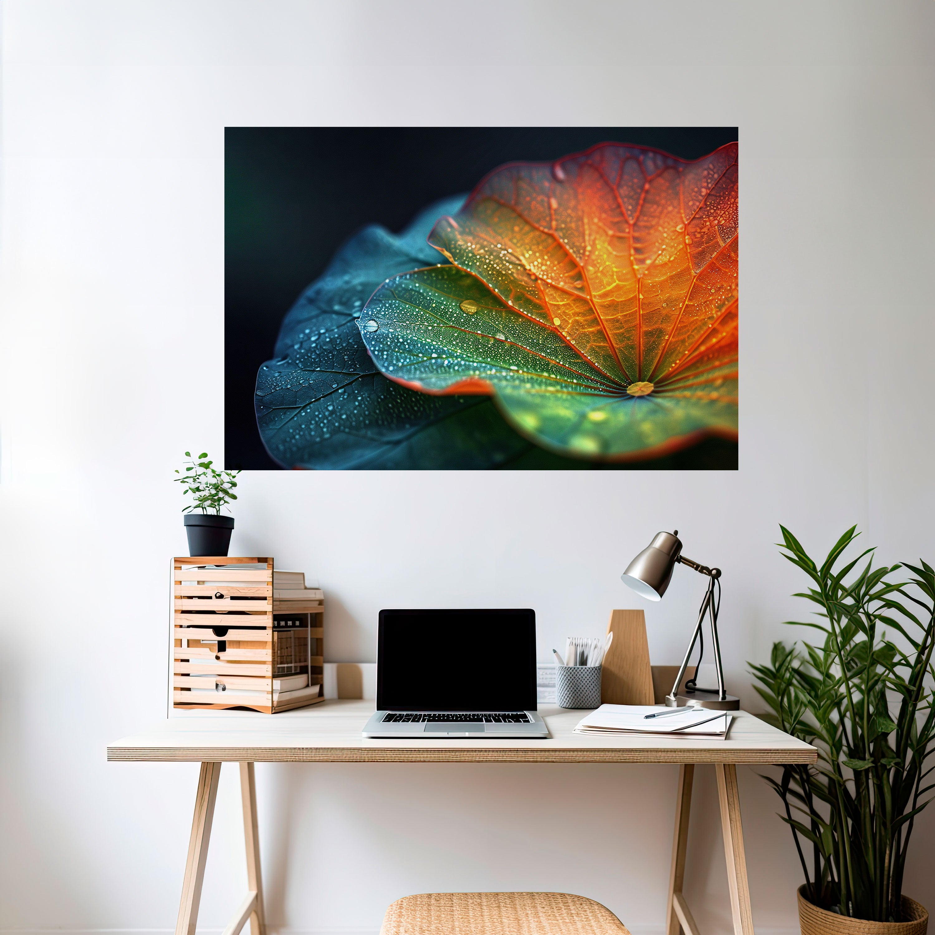 ECOS DE LLUVIA Póster horizontal autoadhesivo