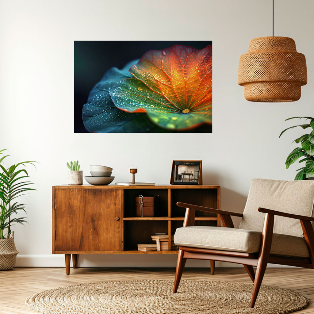 ECOS DE LLUVIA Póster horizontal autoadhesivo