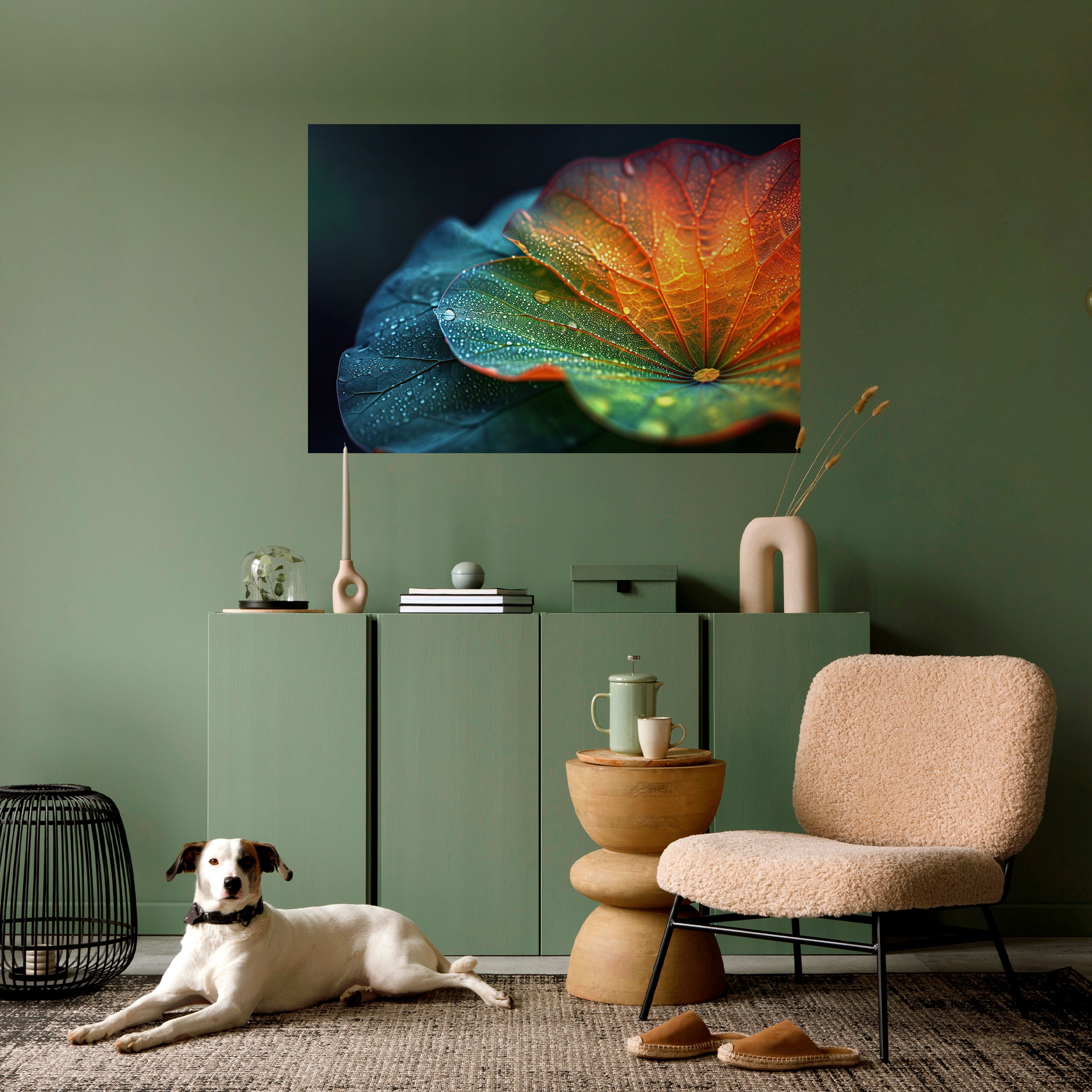 ECOS DE LLUVIA Póster horizontal autoadhesivo