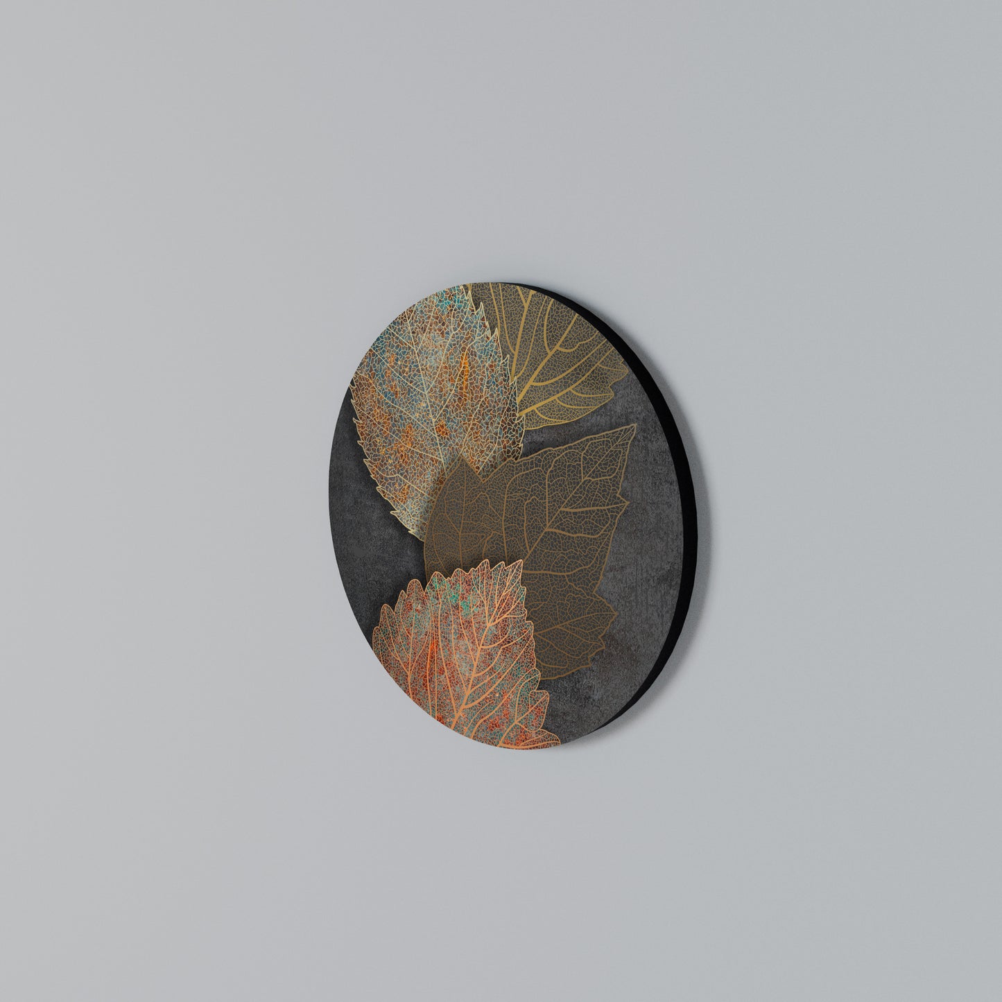 FOLIAGE IN FOCUS Arte de pared redondo