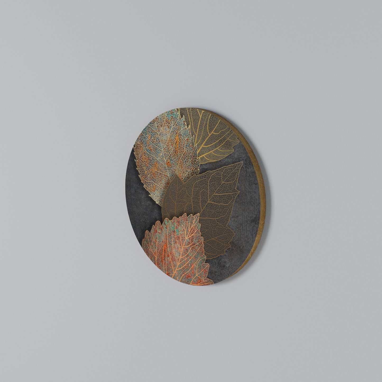 FOLIAGE IN FOCUS Arte de pared redondo