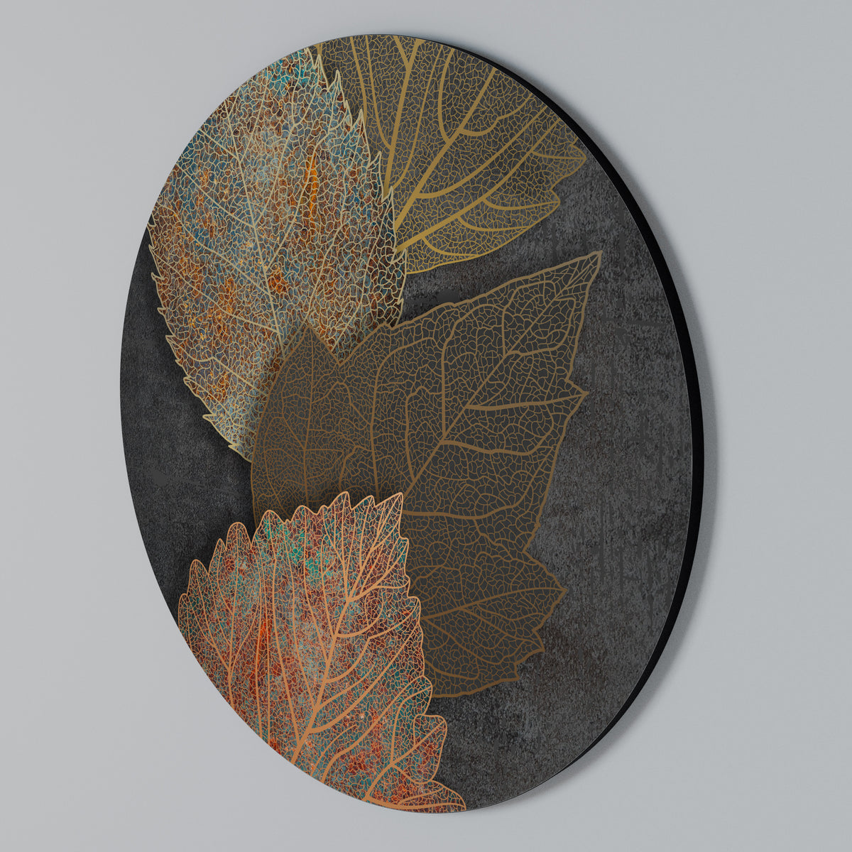 FOLIAGE IN FOCUS Arte de pared redondo