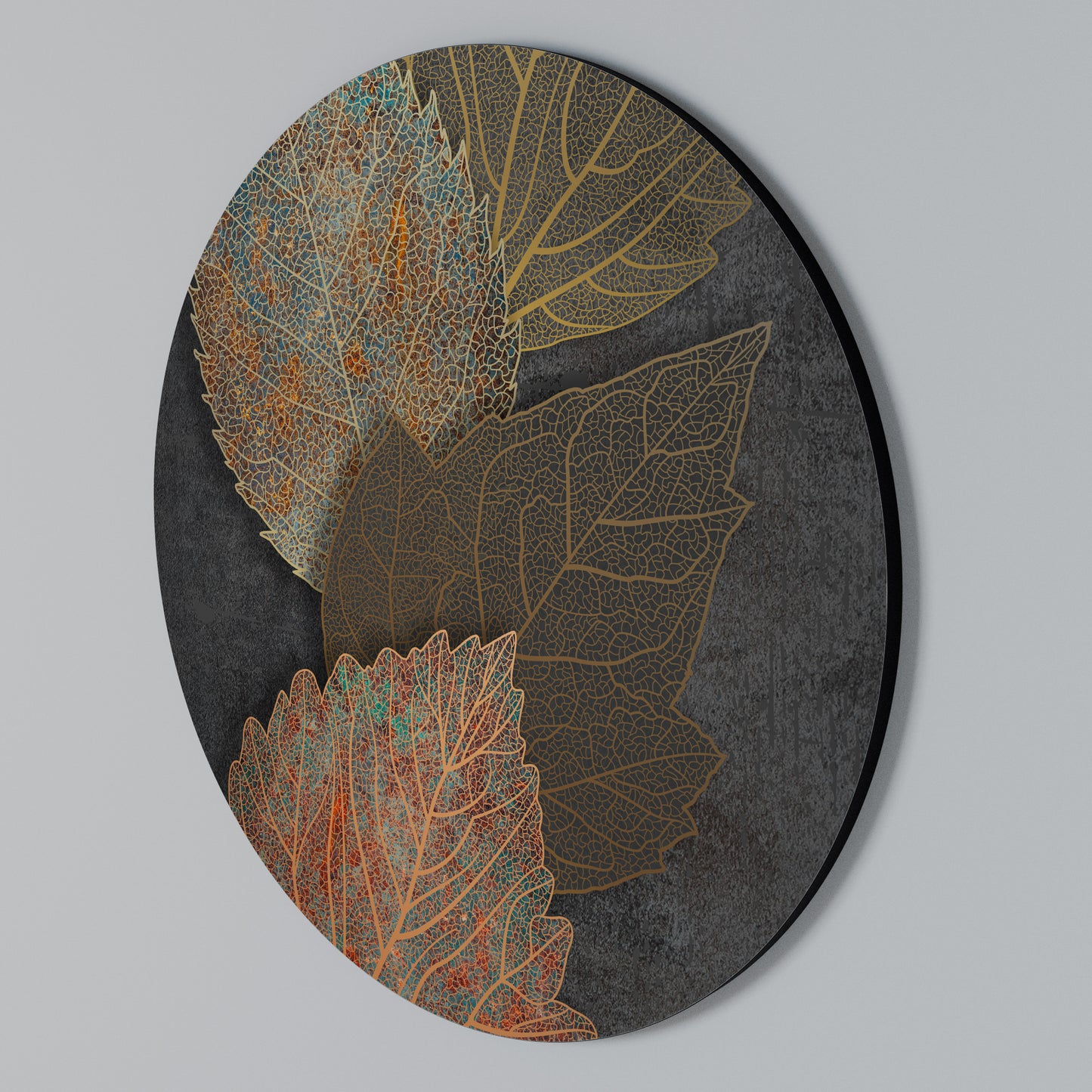 FOLIAGE IN FOCUS Arte de pared redondo