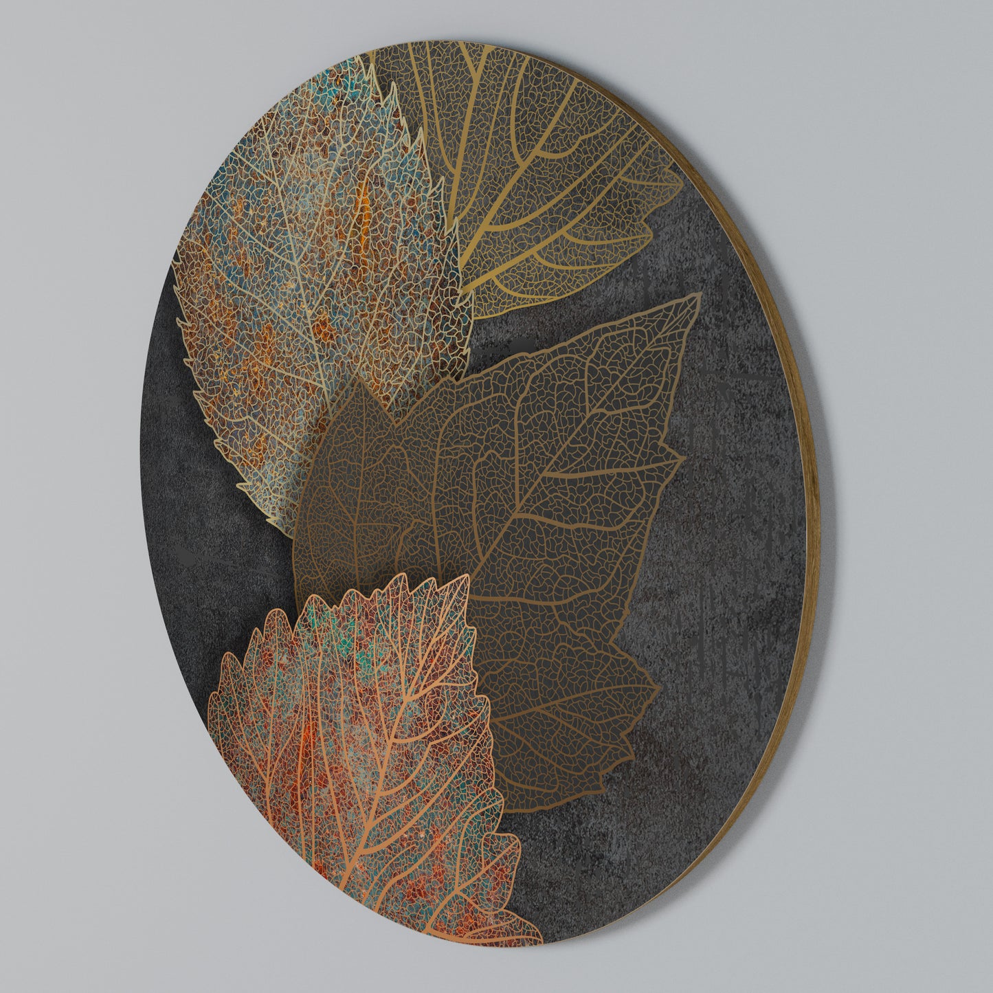 FOLIAGE IN FOCUS Arte de pared redondo