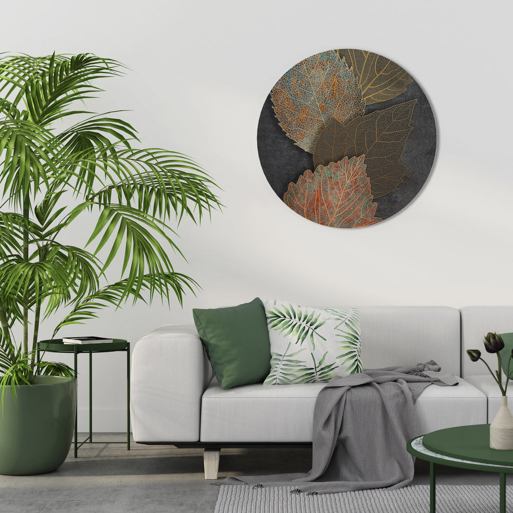 FOLIAGE IN FOCUS Round Wall Art