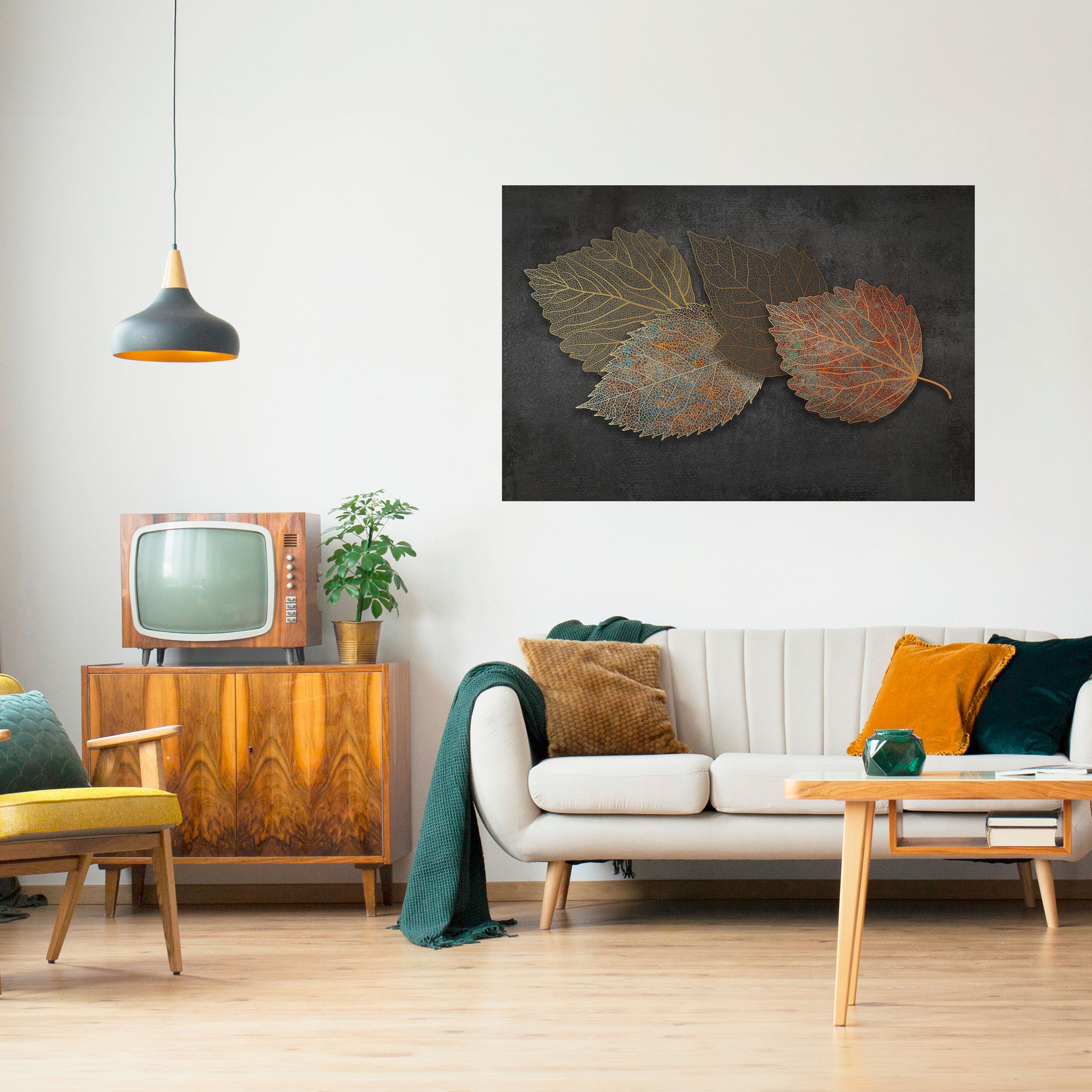 FOLLAJE EN FOCO Póster horizontal autoadhesivo