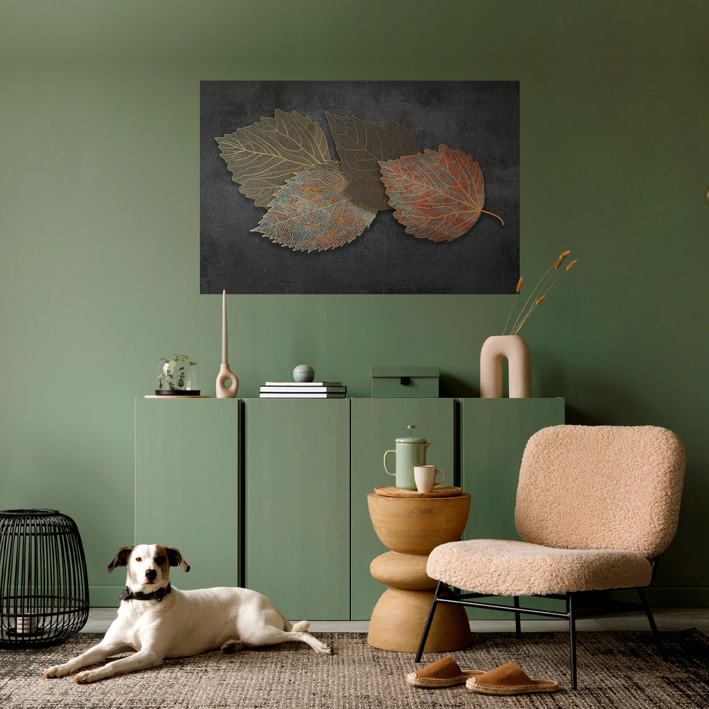 FOLLAJE EN FOCO Póster horizontal autoadhesivo