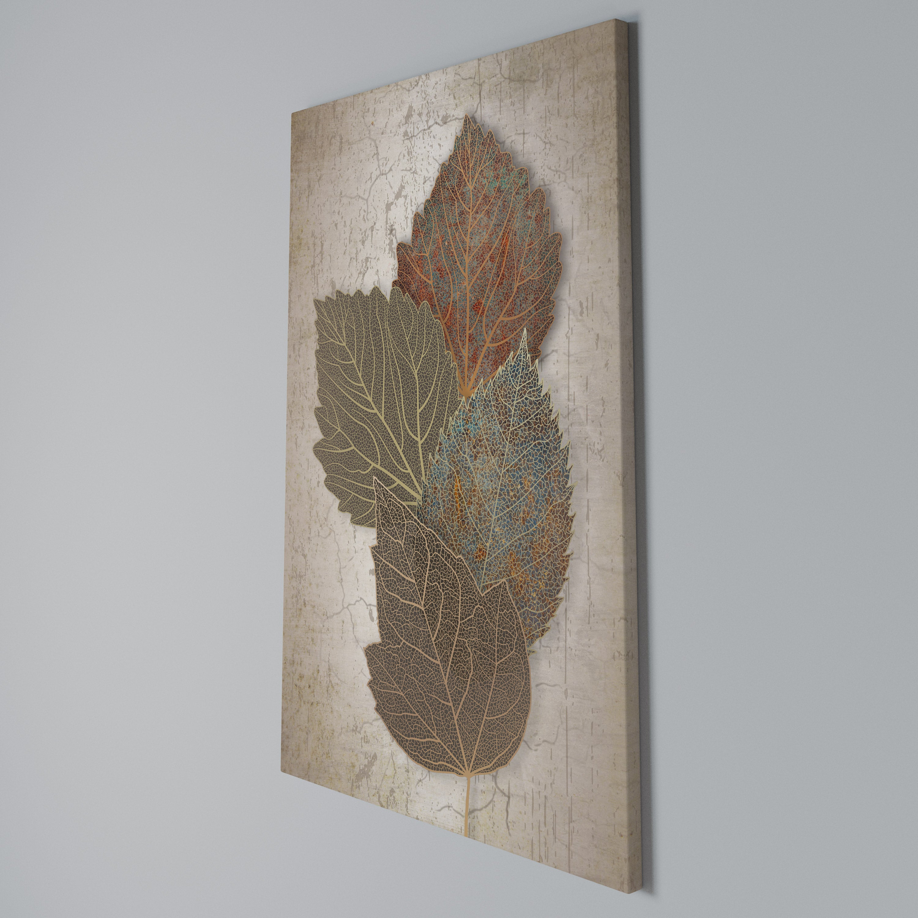 LEAVES OF TIME Cuadro en lienzo vertical