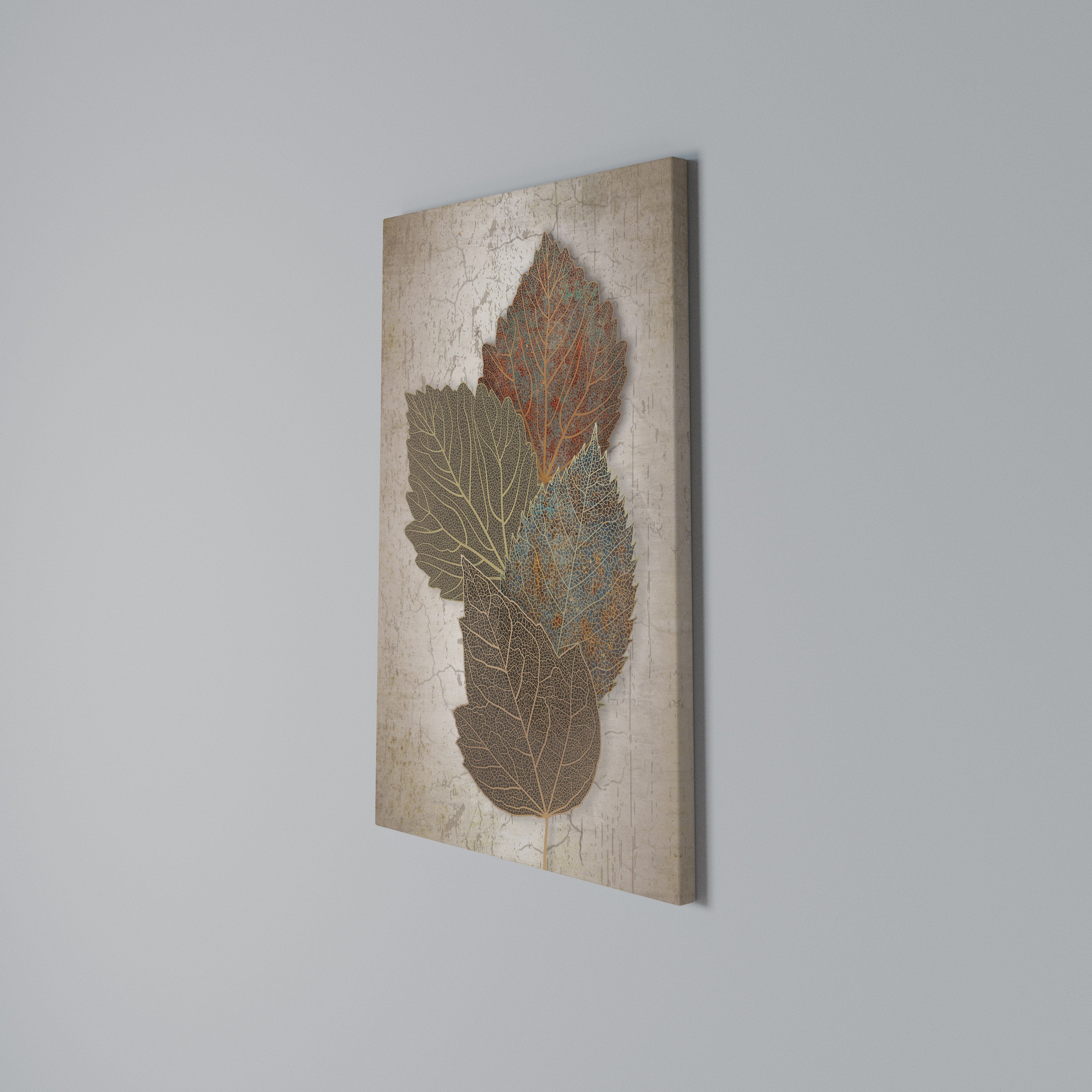 LEAVES OF TIME Cuadro en lienzo vertical
