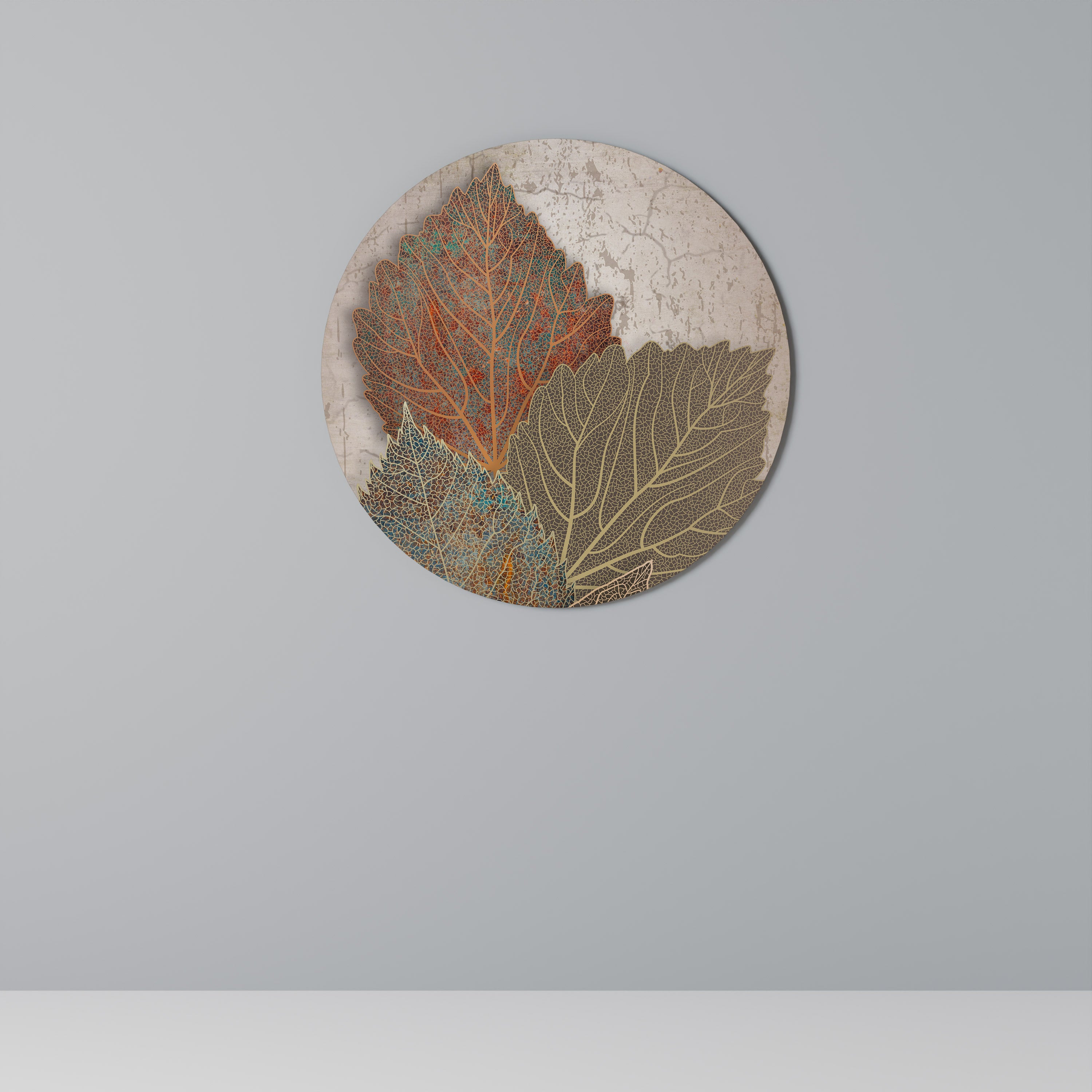 LEAVES OF TIME Round Wall Art