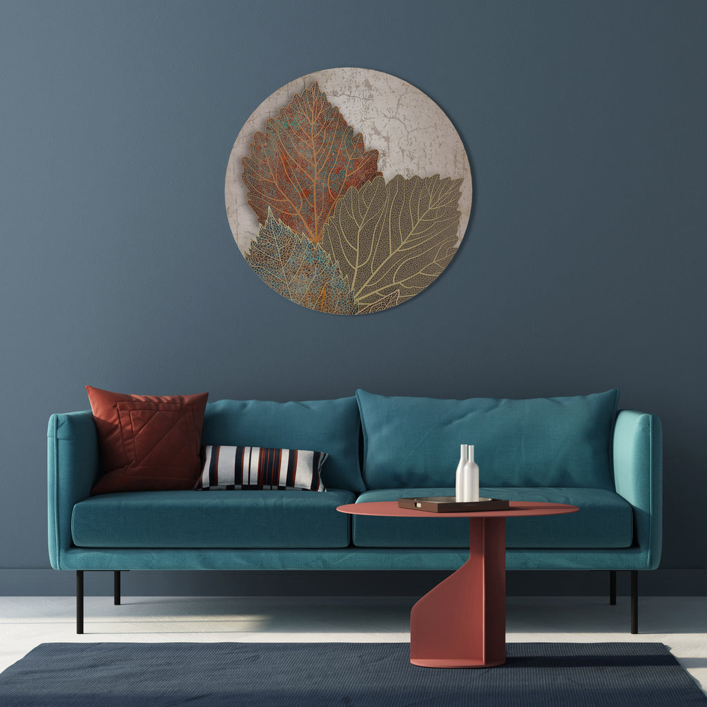 LEAVES OF TIME Round Wall Art