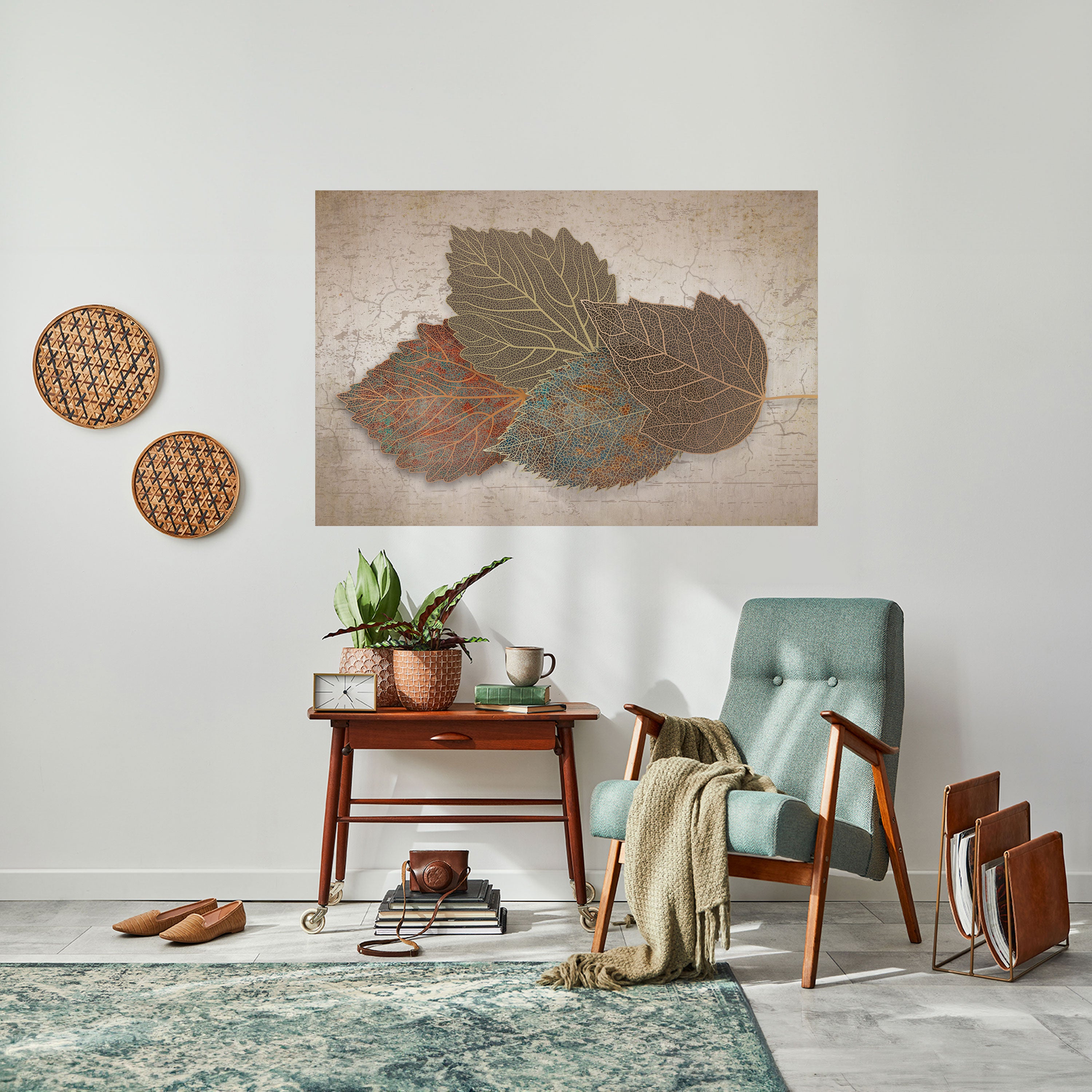 Póster horizontal autoadhesivo "HOJAS DEL TIEMPO"