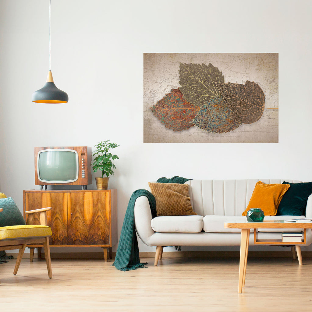 Póster horizontal autoadhesivo "HOJAS DEL TIEMPO"