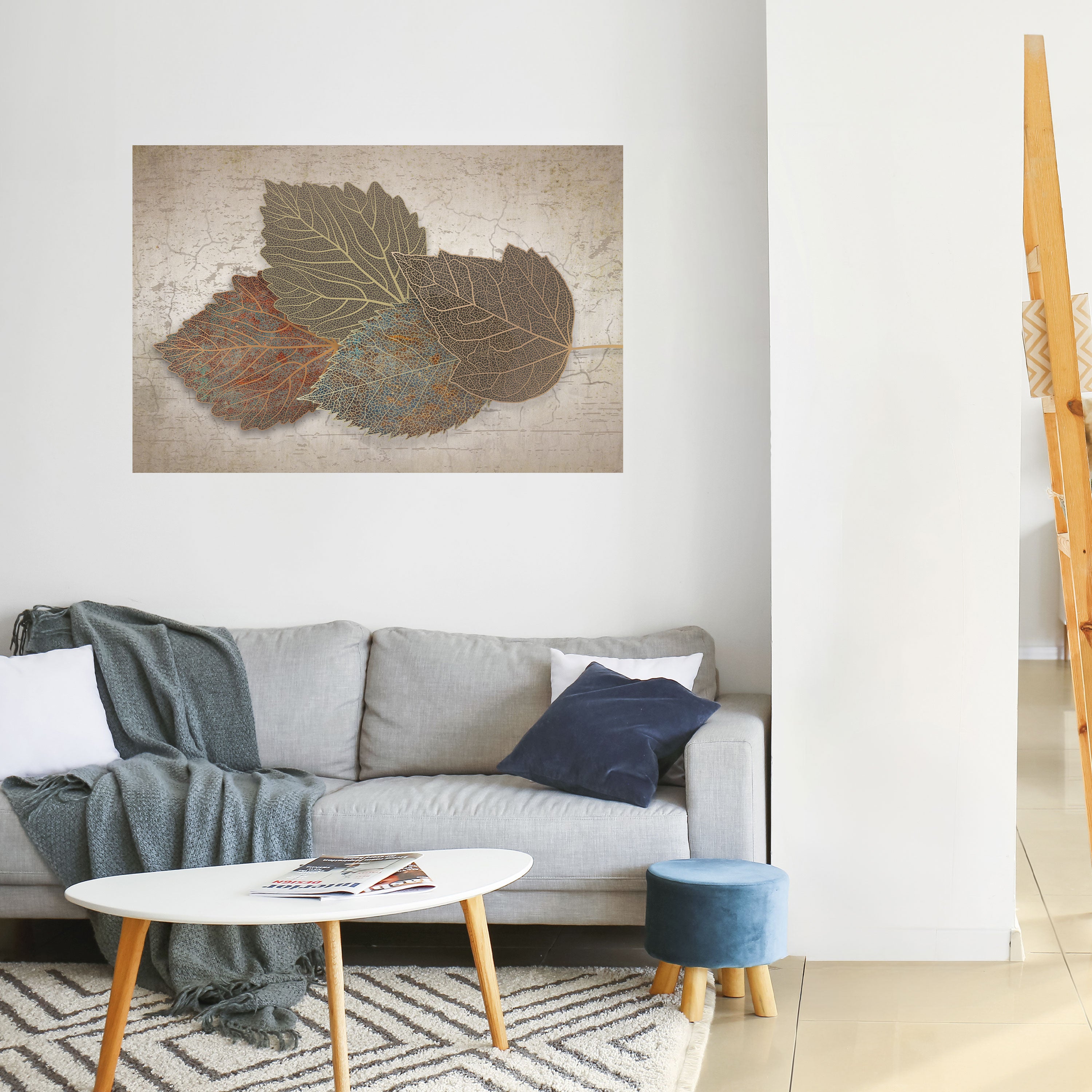 Póster horizontal autoadhesivo "HOJAS DEL TIEMPO"