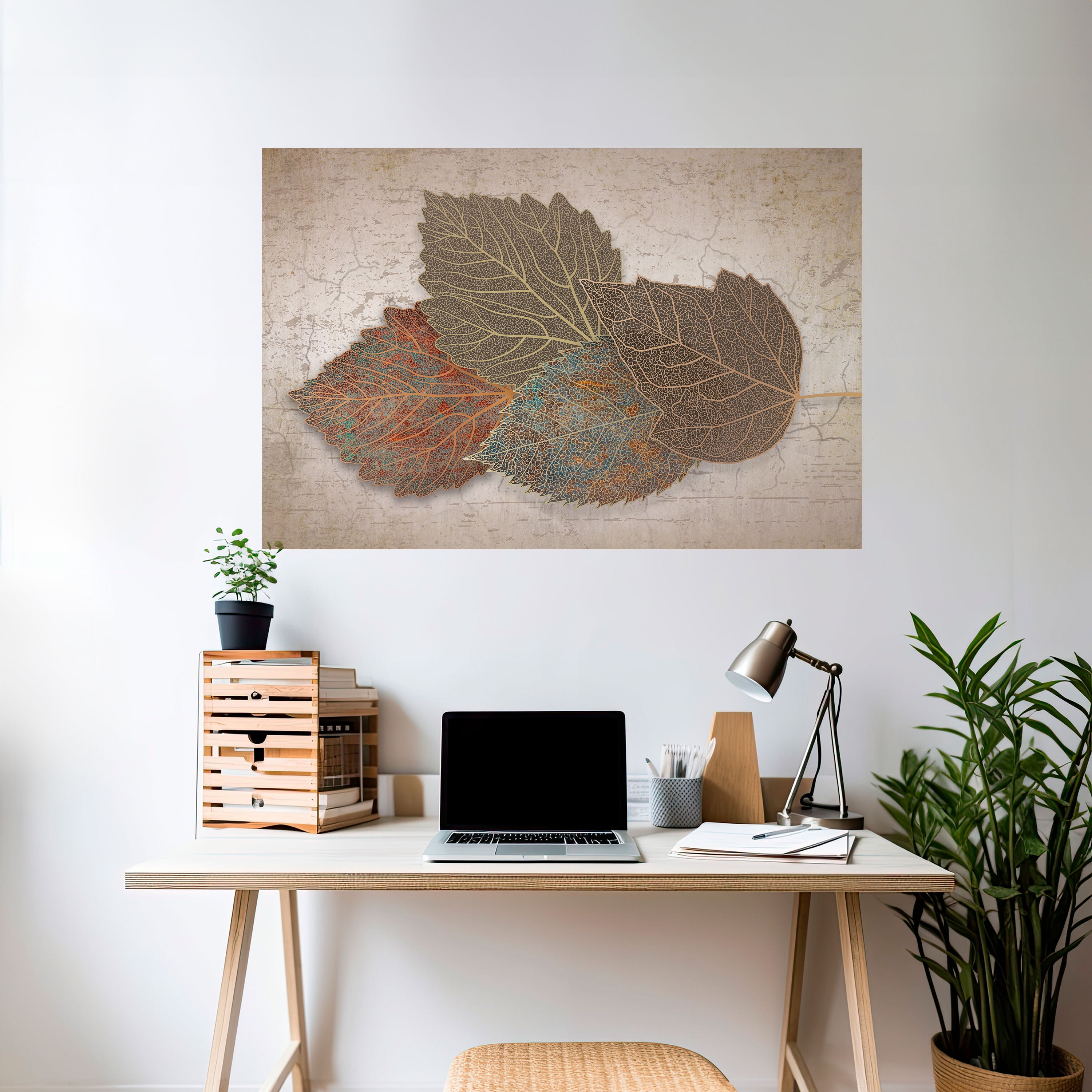 Póster horizontal autoadhesivo "HOJAS DEL TIEMPO"