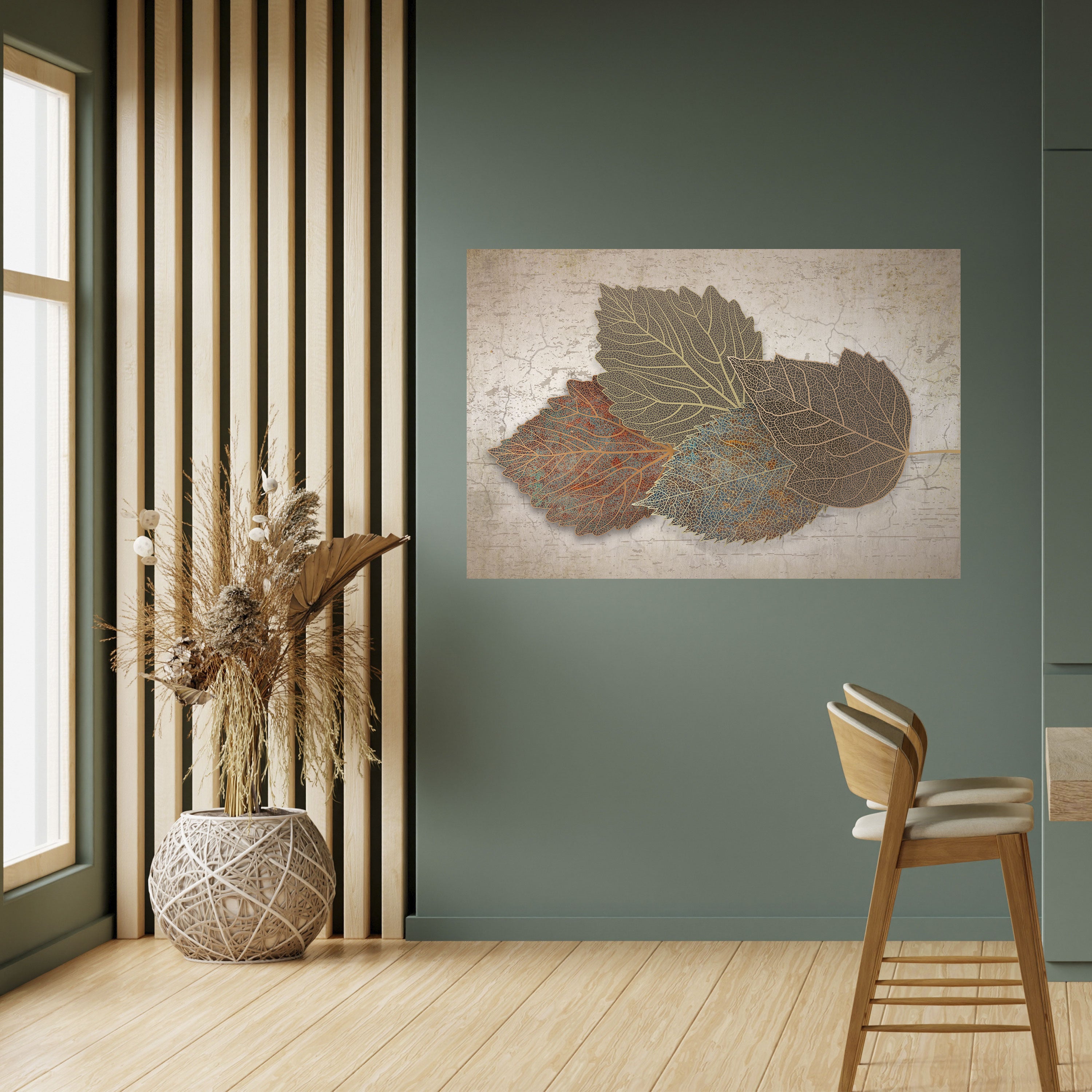 Póster horizontal autoadhesivo "HOJAS DEL TIEMPO"