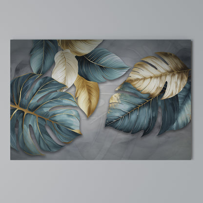 ELEGANCE IN LEAVES Cuadro en lienzo horizontal