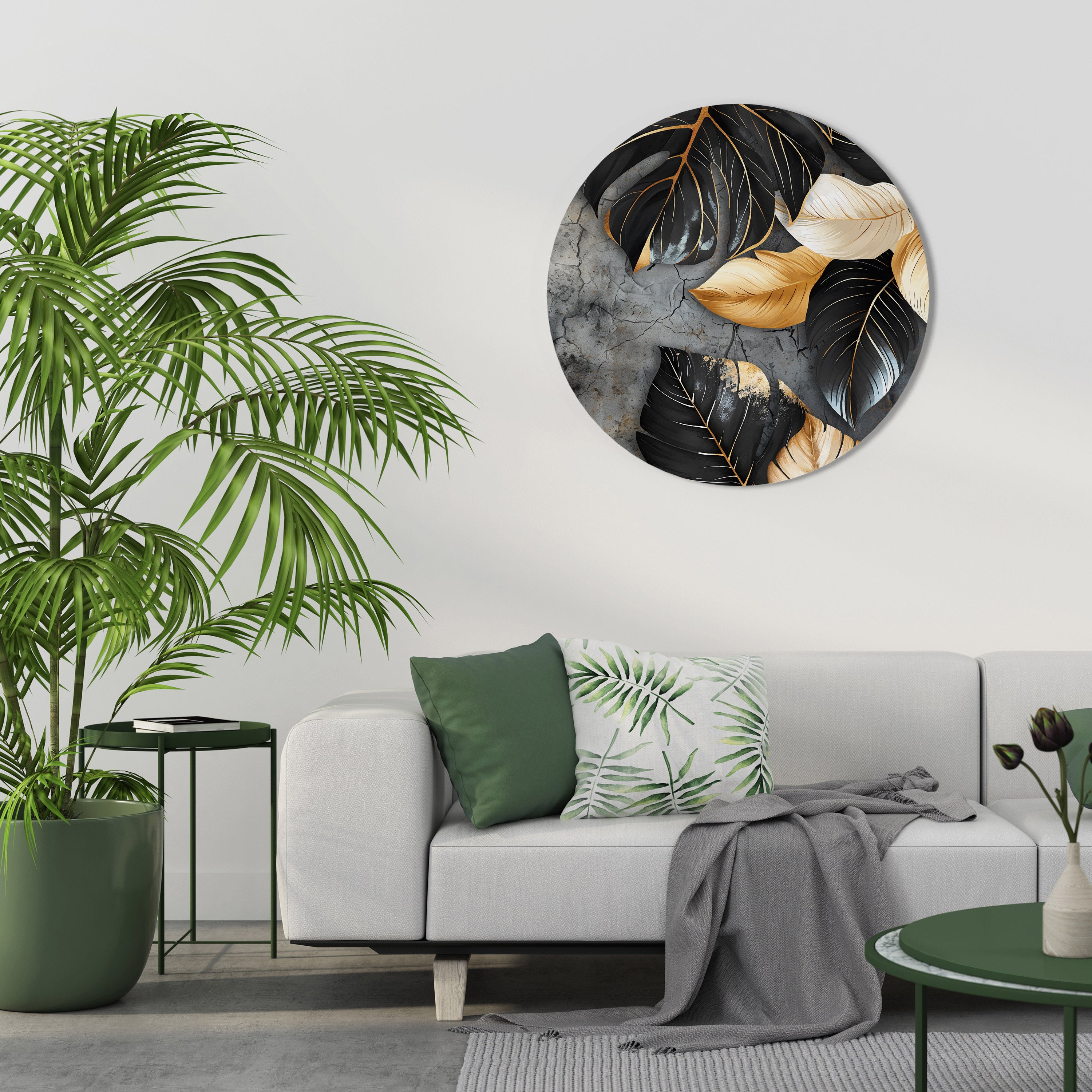 NATURE'S DARK EMBRACE Round Wall Art