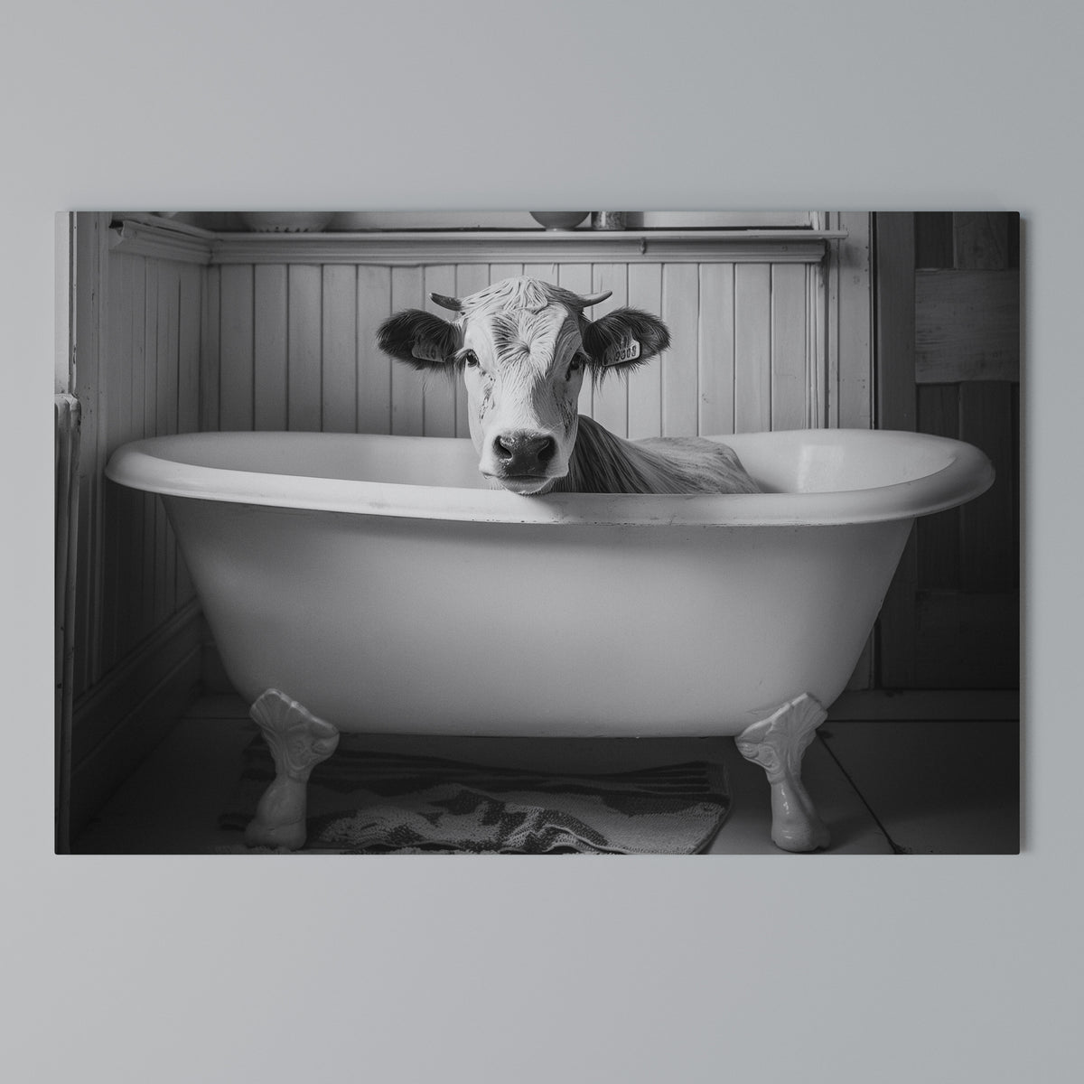 COW IN RELAXATION Cuadro en lienzo horizontal