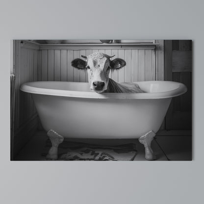 COW IN RELAXATION Cuadro en lienzo horizontal