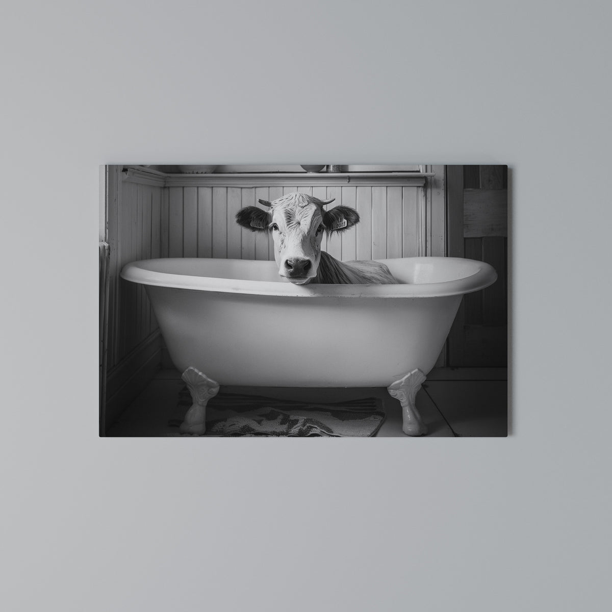 COW IN RELAXATION Cuadro en lienzo horizontal