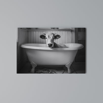 COW IN RELAXATION Cuadro en lienzo horizontal