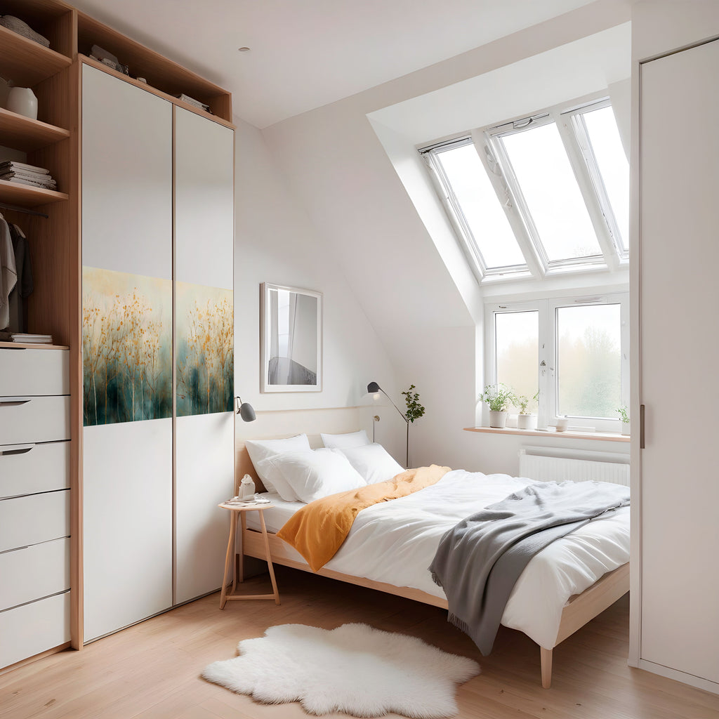 ASPECTOS BRILLANTES DEL OTOÑO Póster horizontal autoadhesivo