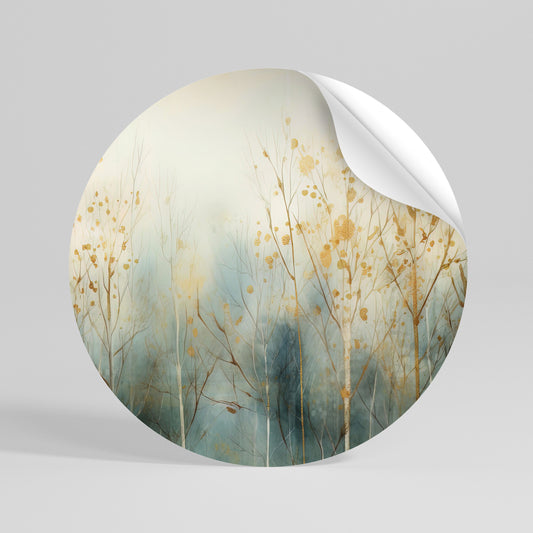 GLEAMING ASPECTS OF FALL Vinilo adhesivo redondo