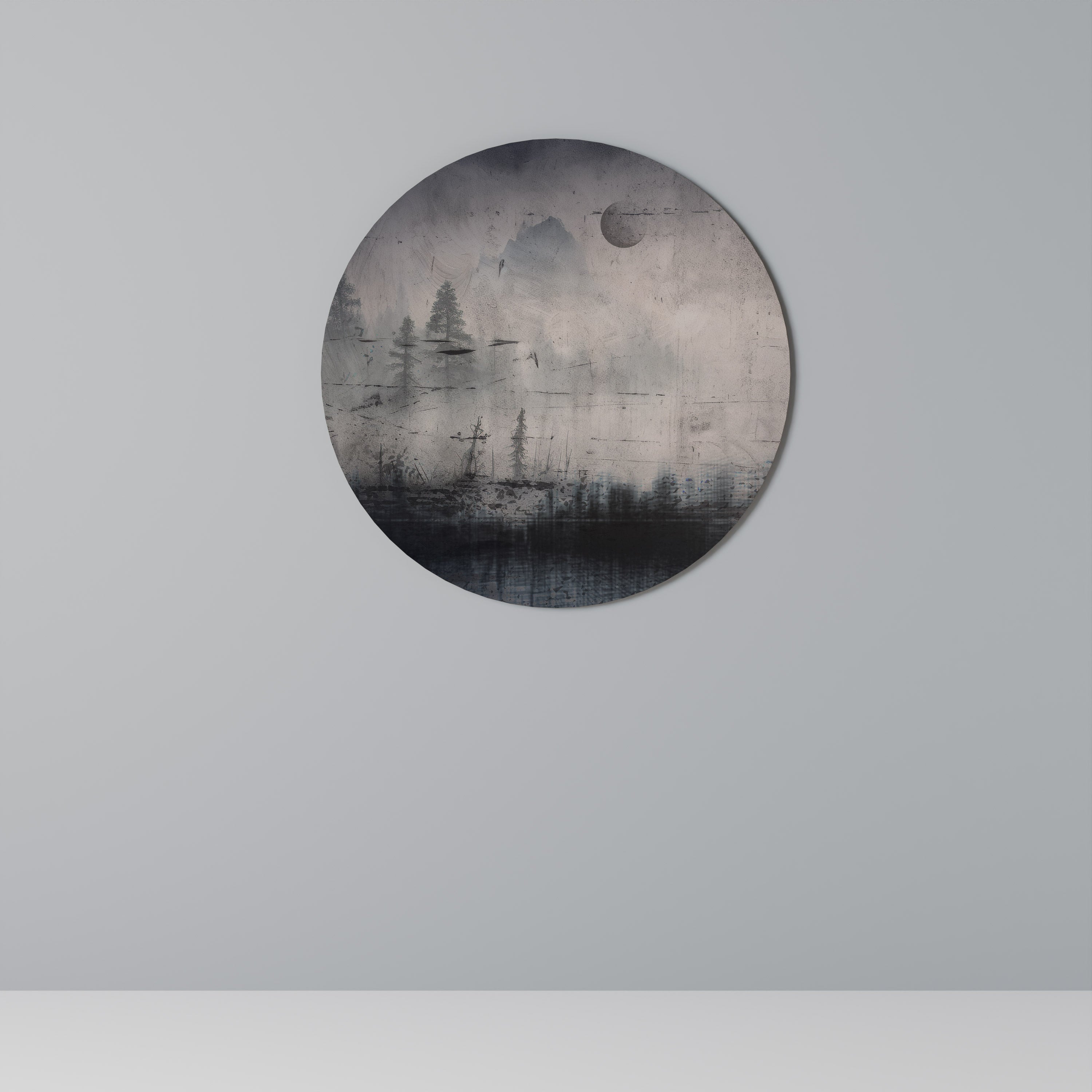 ECLIPSE DE SERENIDAD Arte de pared redondo