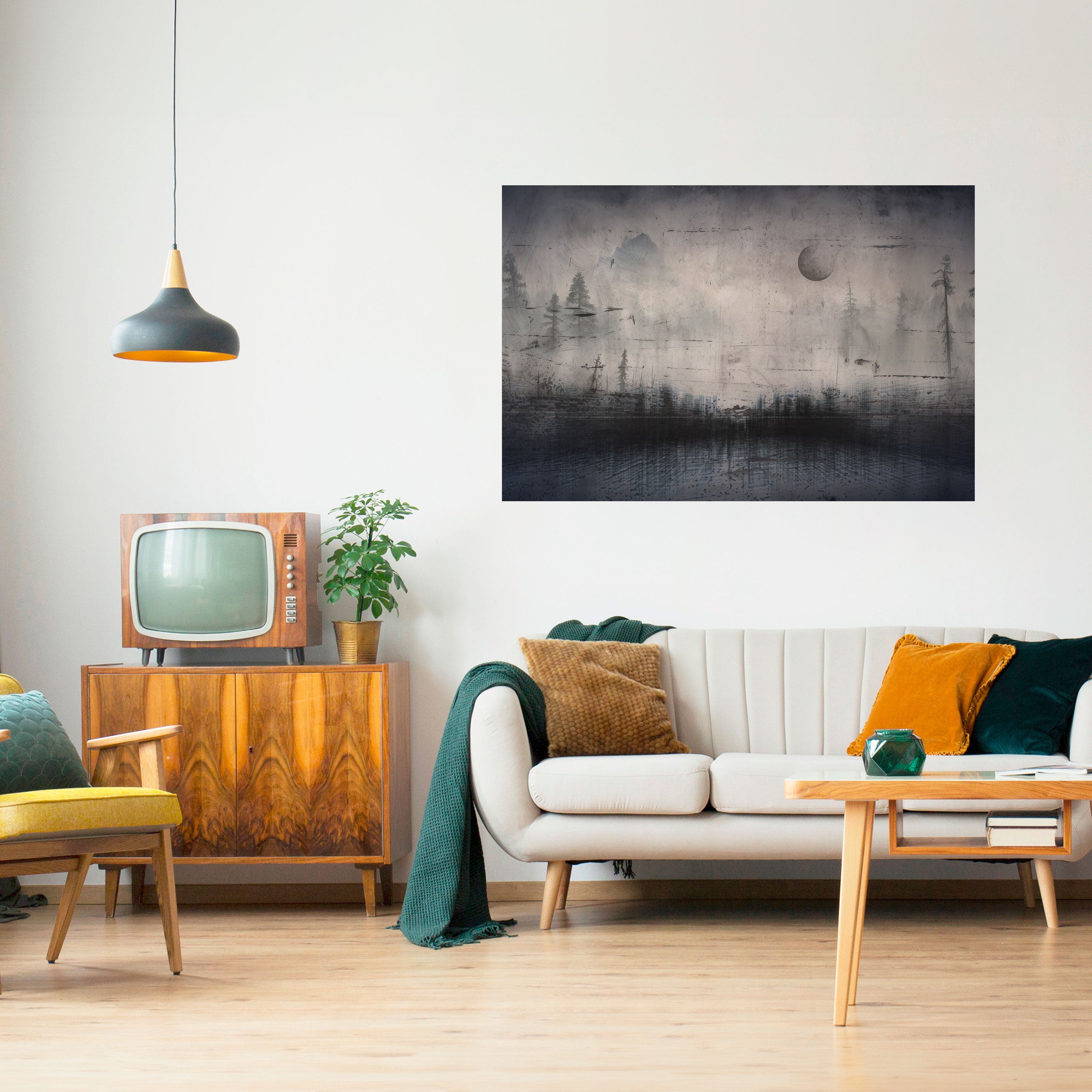 ECLIPSE DE SERENIDAD Póster horizontal autoadhesivo