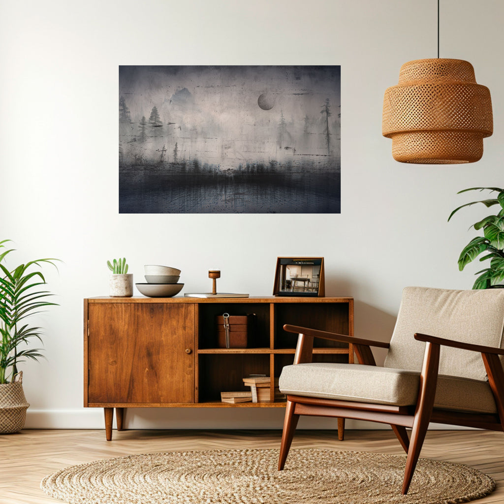 ECLIPSE DE SERENIDAD Póster horizontal autoadhesivo