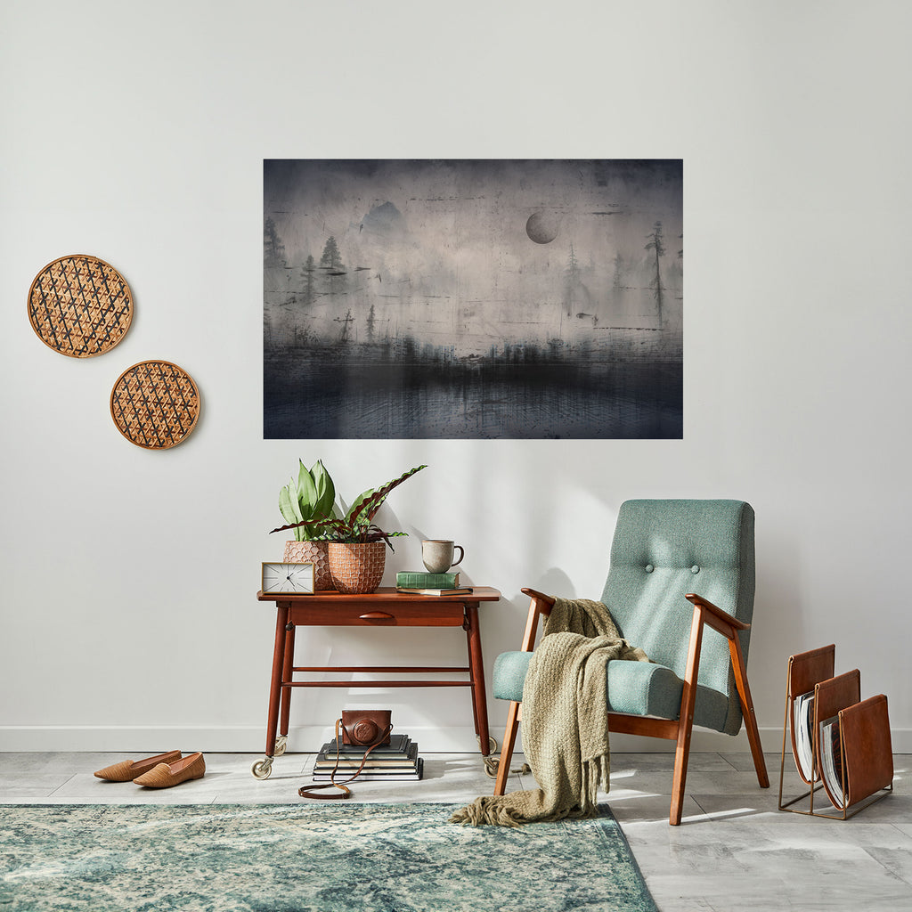 ECLIPSE DE SERENIDAD Póster horizontal autoadhesivo