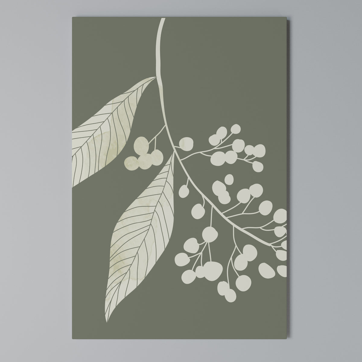 SERENE LEAFY FANTASIES Cuadro en lienzo vertical
