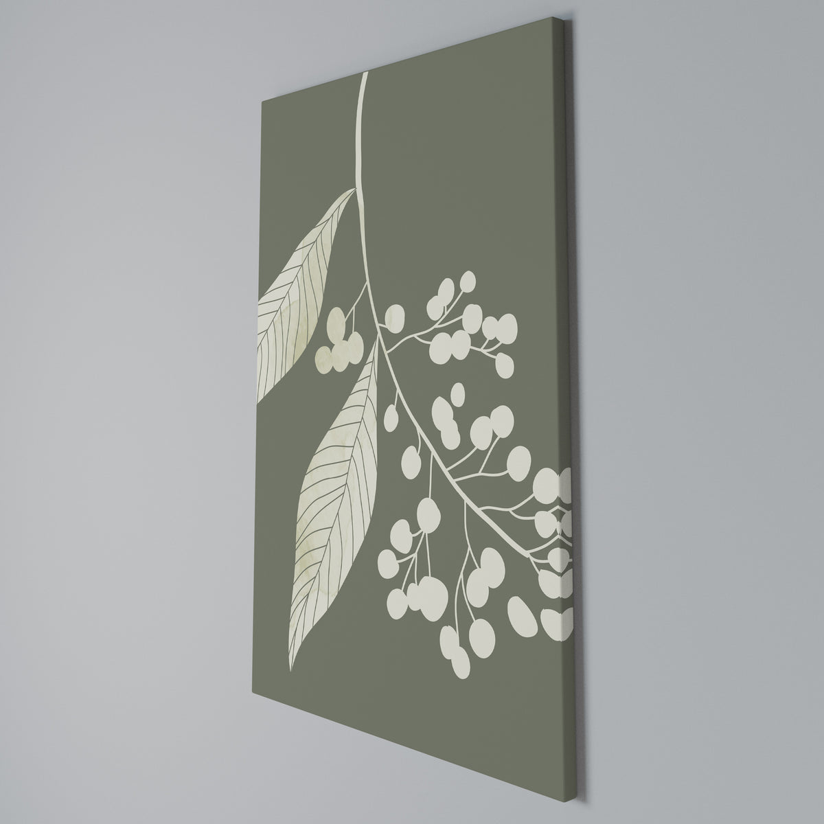 SERENE LEAFY FANTASIES Cuadro en lienzo vertical
