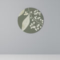 SERENE LEAFY FANTASIES Round Wall Art