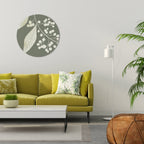 SERENE LEAFY FANTASIES Round Wall Art