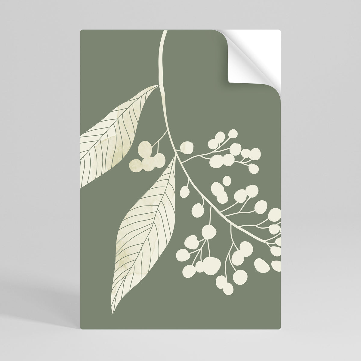 SERENE LEAFY FANTASIES Póster adhesivo vertical