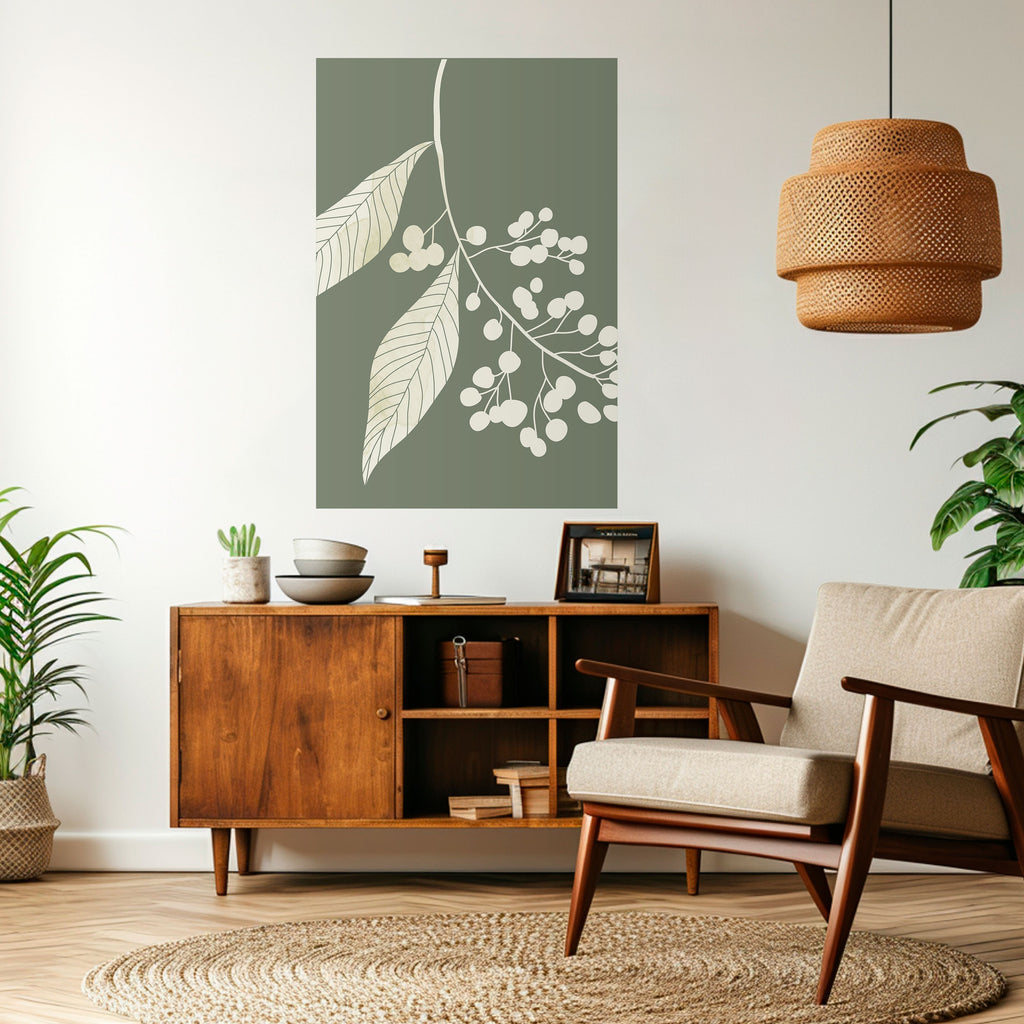 SERENE LEAFY FANTASIES Peel and Stick Vertical Poster