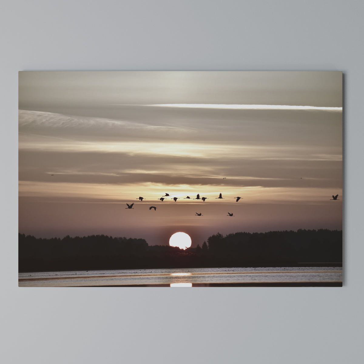 SUNSET FLIGHT SYMPHONY Cuadro en lienzo horizontal