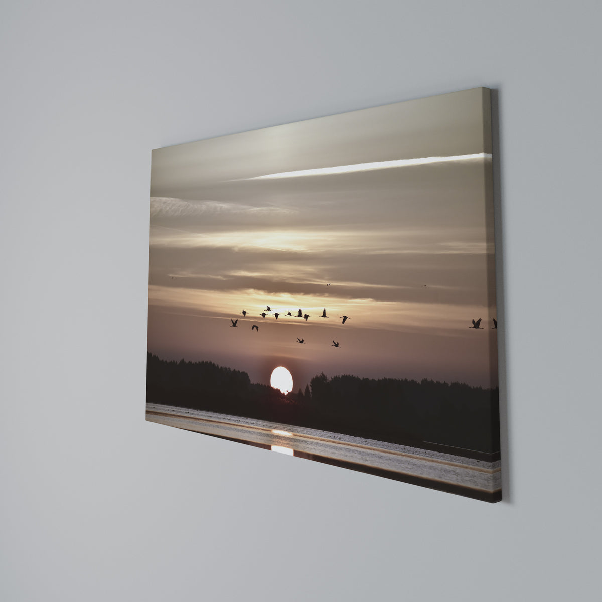 SUNSET FLIGHT SYMPHONY Cuadro en lienzo horizontal