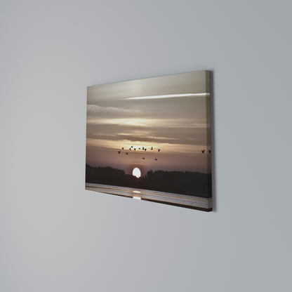 SUNSET FLIGHT SYMPHONY Cuadro en lienzo horizontal