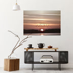 SUNSET FLIGHT SYMPHONY Póster Horizontal Adhesivo