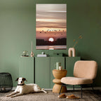 SUNSET FLIGHT SYMPHONY Peel and Stick Vertical Poster