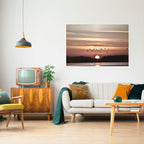 SUNSET FLIGHT SYMPHONY Póster Horizontal Adhesivo